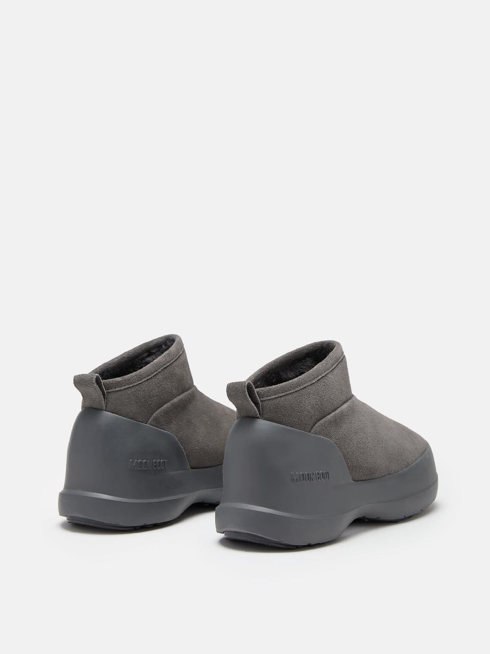 Moon Boot STIVALE LUNA LOW GRIGIO IN PELLE SCAMOSCIATA Outlet