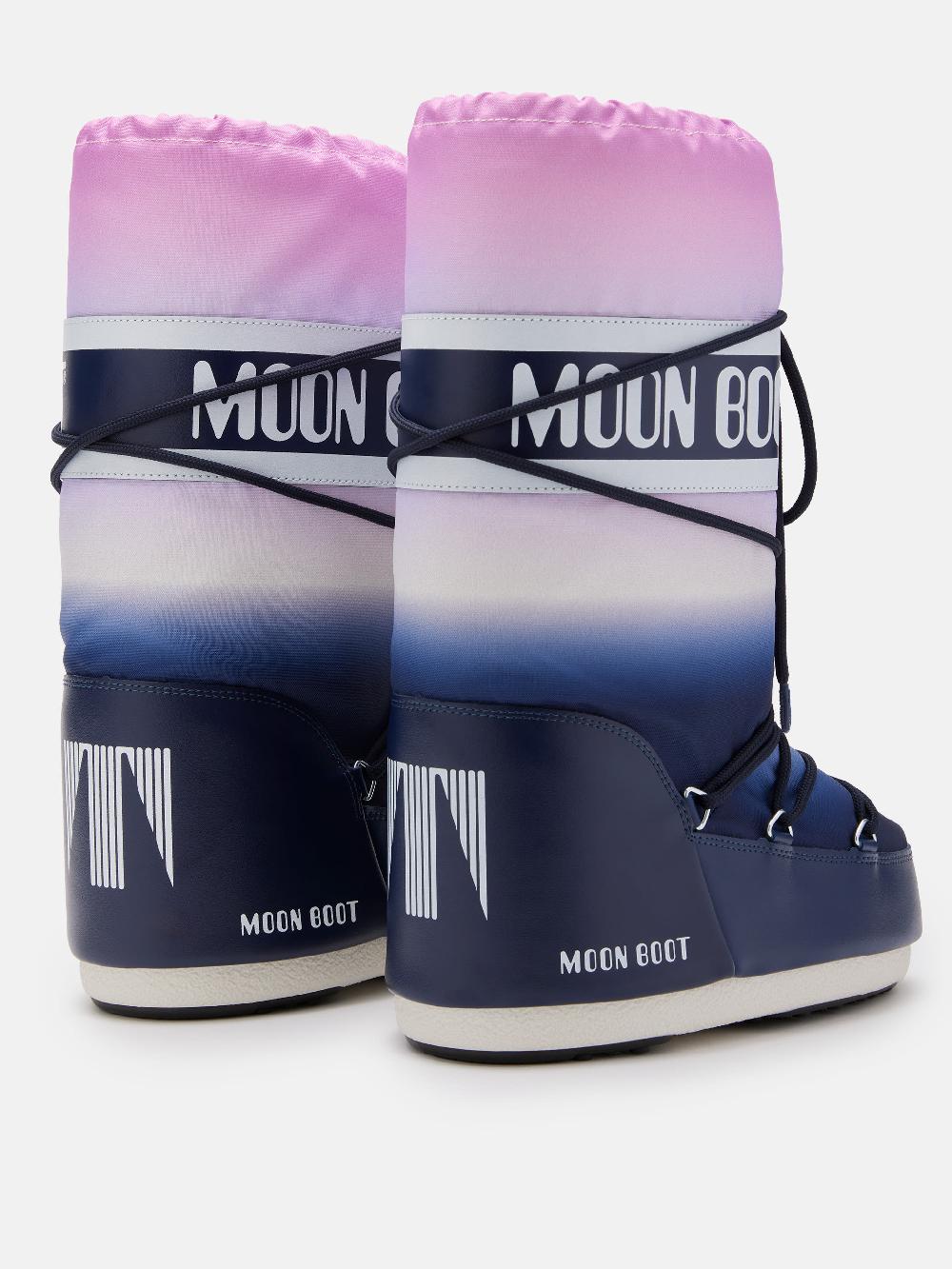Moon Boot ICON BLU CON STAMPA MOONRISE In Vendita