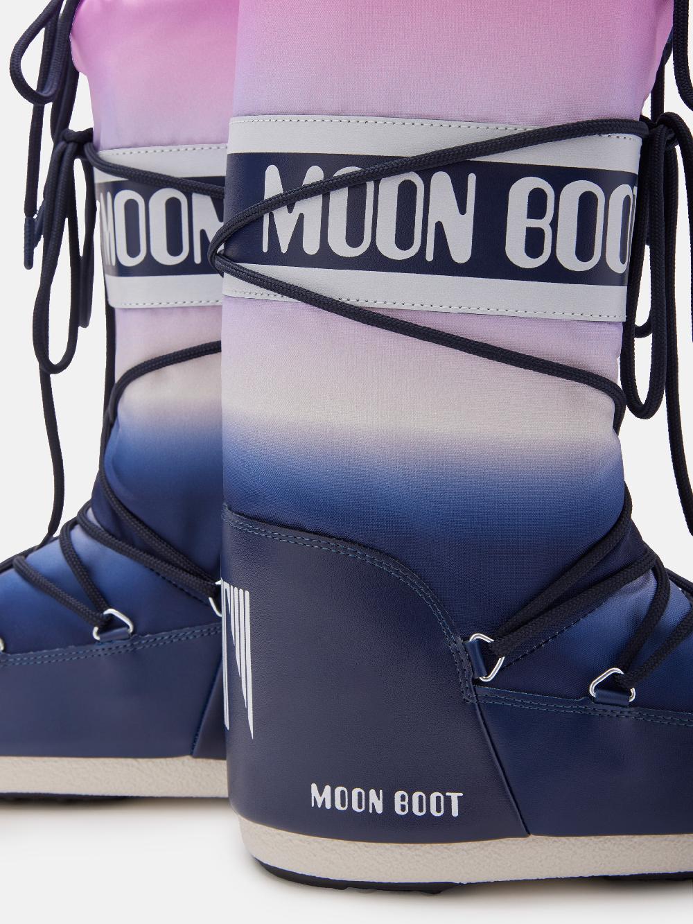 Moon Boot ICON BLU CON STAMPA MOONRISE In Vendita