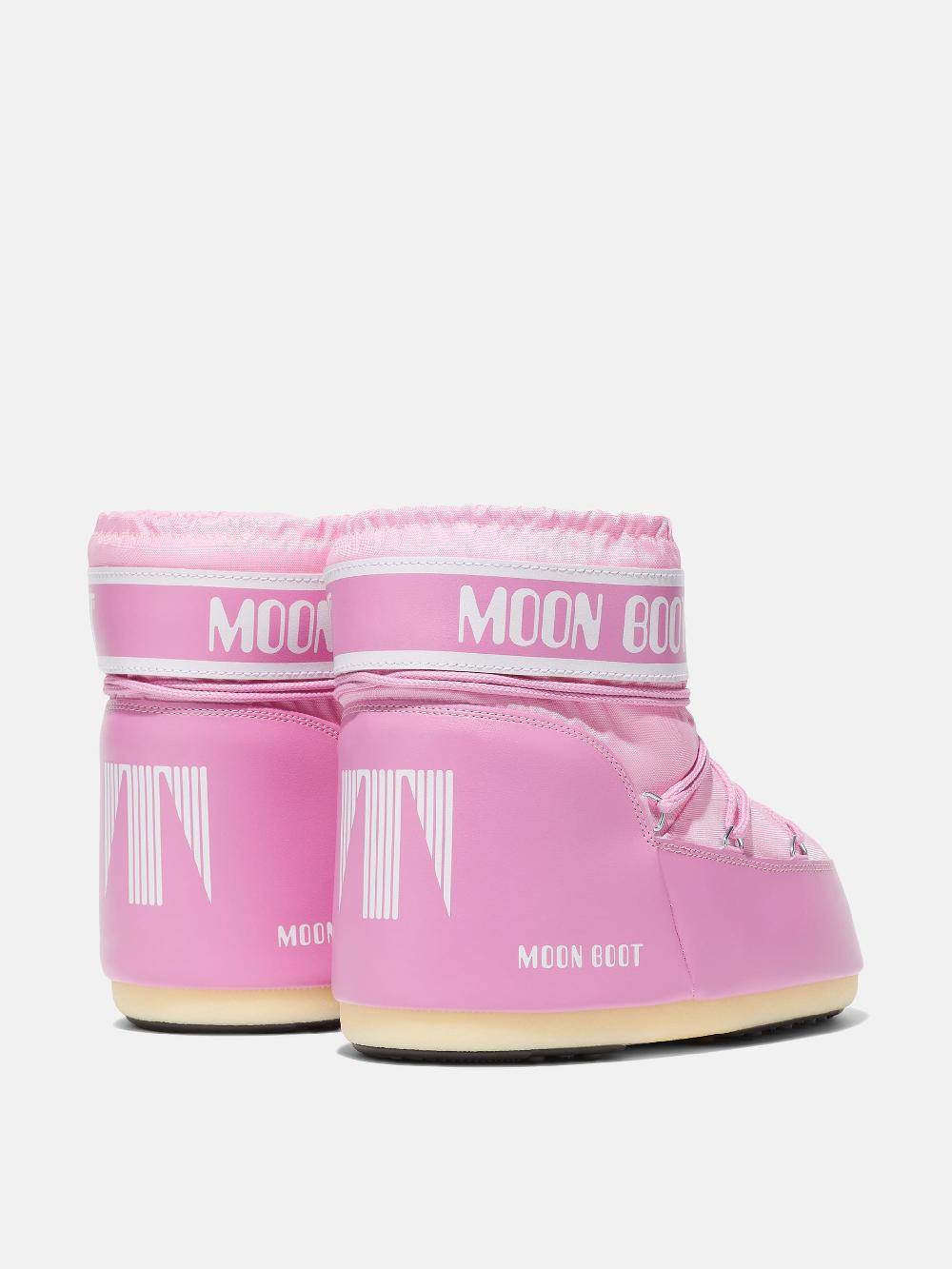 Moon Boot ICON LOW ROSA IN NYLON Vendita Calda