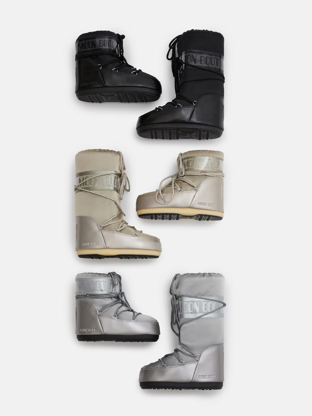 Moon Boot ICON LOW GLANCE ARGENTO IN RASO Negozio