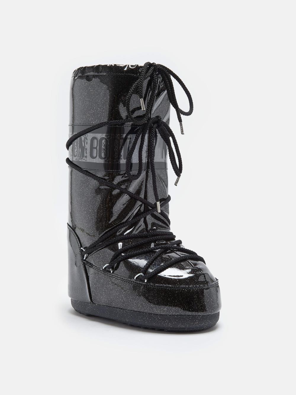 Moon Boot ICON GLITTER NERO Nuova