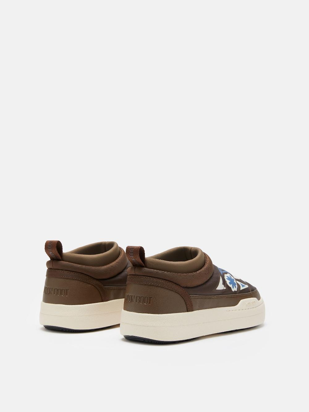 Moon Boot PARK SOFT MARRONE CON MOTIVO FLOREALE 2025