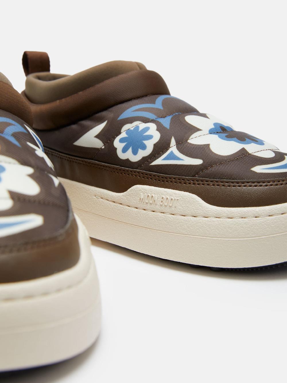 Moon Boot PARK SOFT MARRONE CON MOTIVO FLOREALE 2025