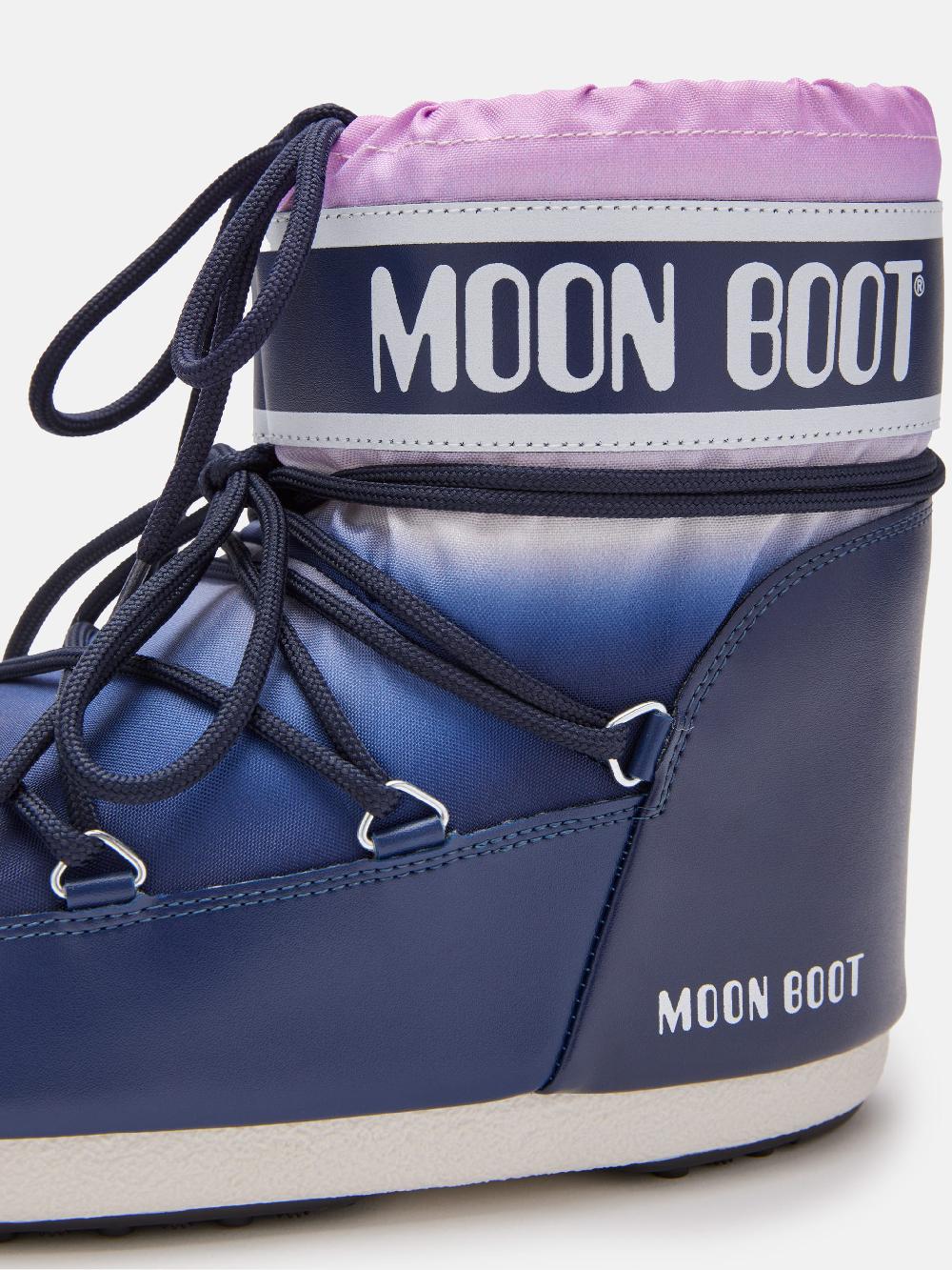 Moon Boot ICON LOW BLU CON STAMPA MOONRISE Promozione