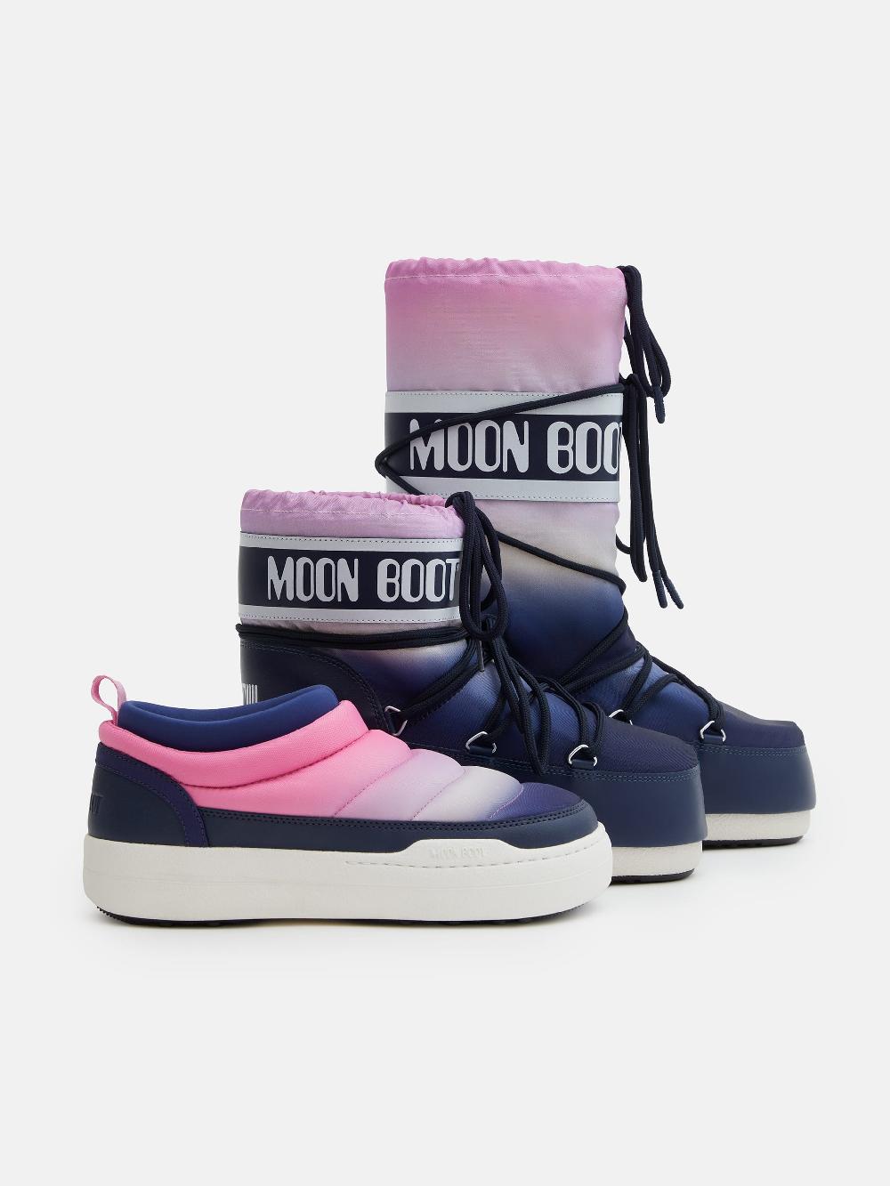 Moon Boot ICON LOW BLU CON STAMPA MOONRISE Promozione