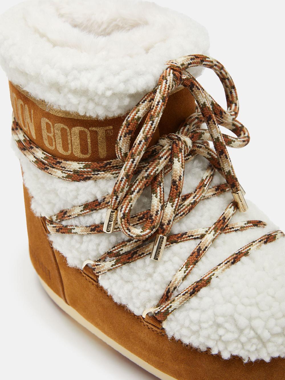 Moon Boot LAB69 ICON LOW NOCCIOLA IN SHEARLING Consegna Veloce