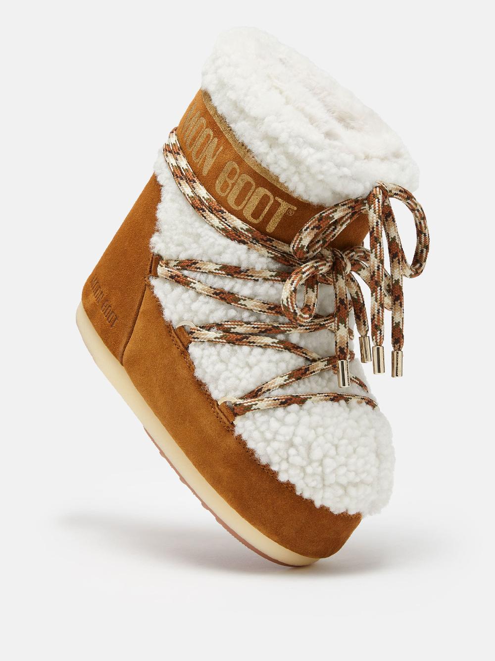Moon Boot LAB69 ICON LOW NOCCIOLA IN SHEARLING Consegna Veloce