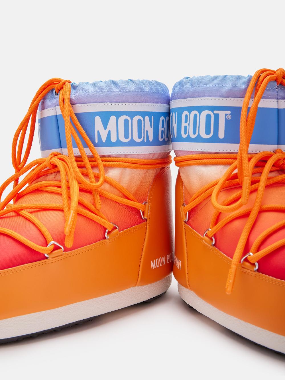Moon Boot ICON LOW ARANCIONE CON STAMPA SUNRISE Fino Al -60%