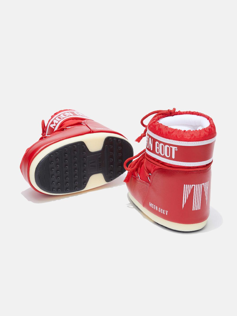 Moon Boot ICON LOW ROSSO IN NYLON Sottocosto