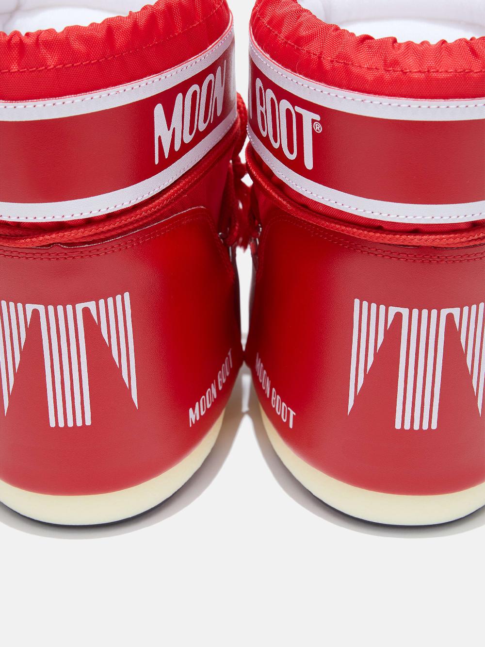 Moon Boot ICON LOW ROSSO IN NYLON Sottocosto