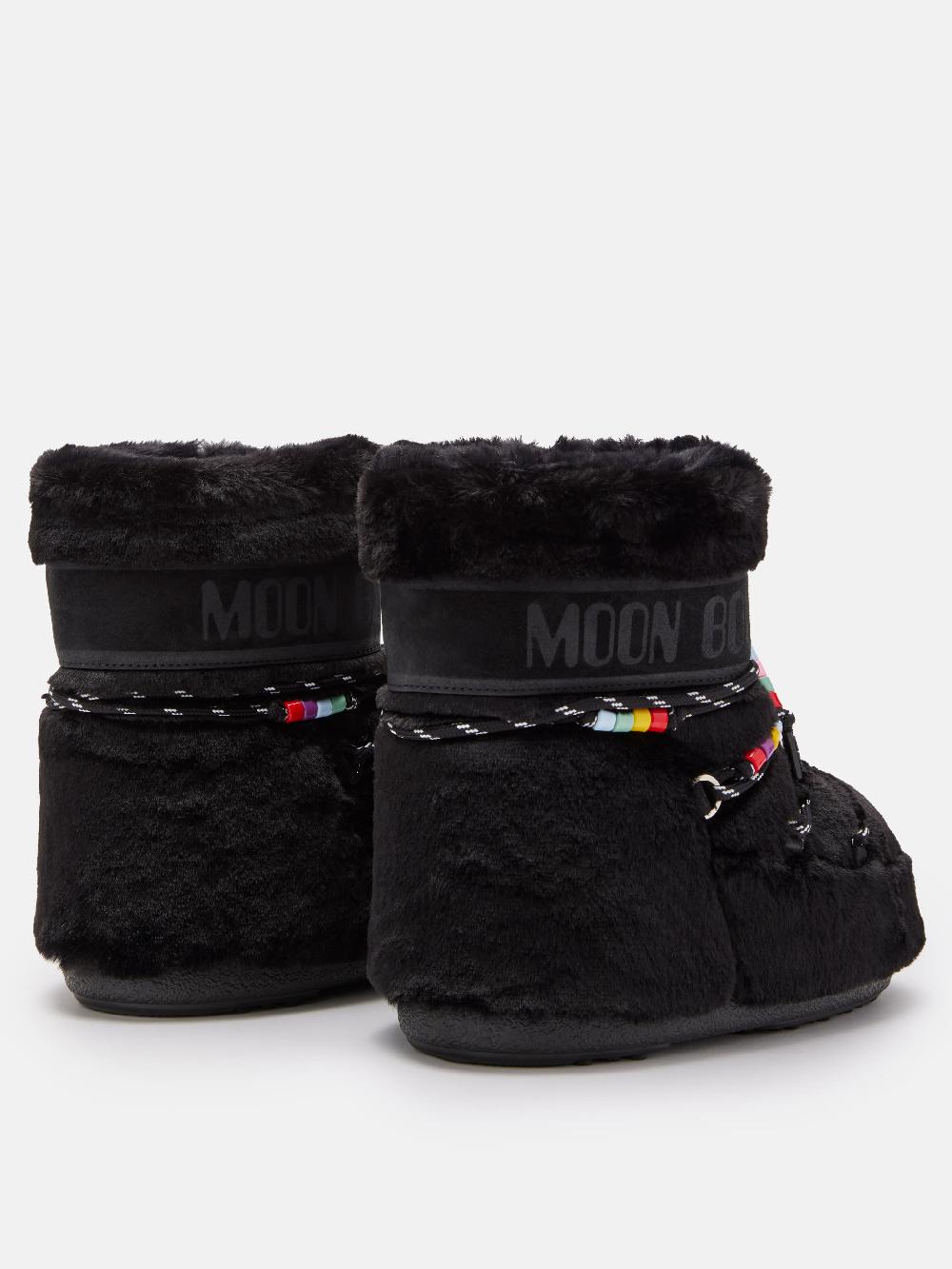Moon Boot ICON LOW FAUX-FUR BEADS NERO Offerte