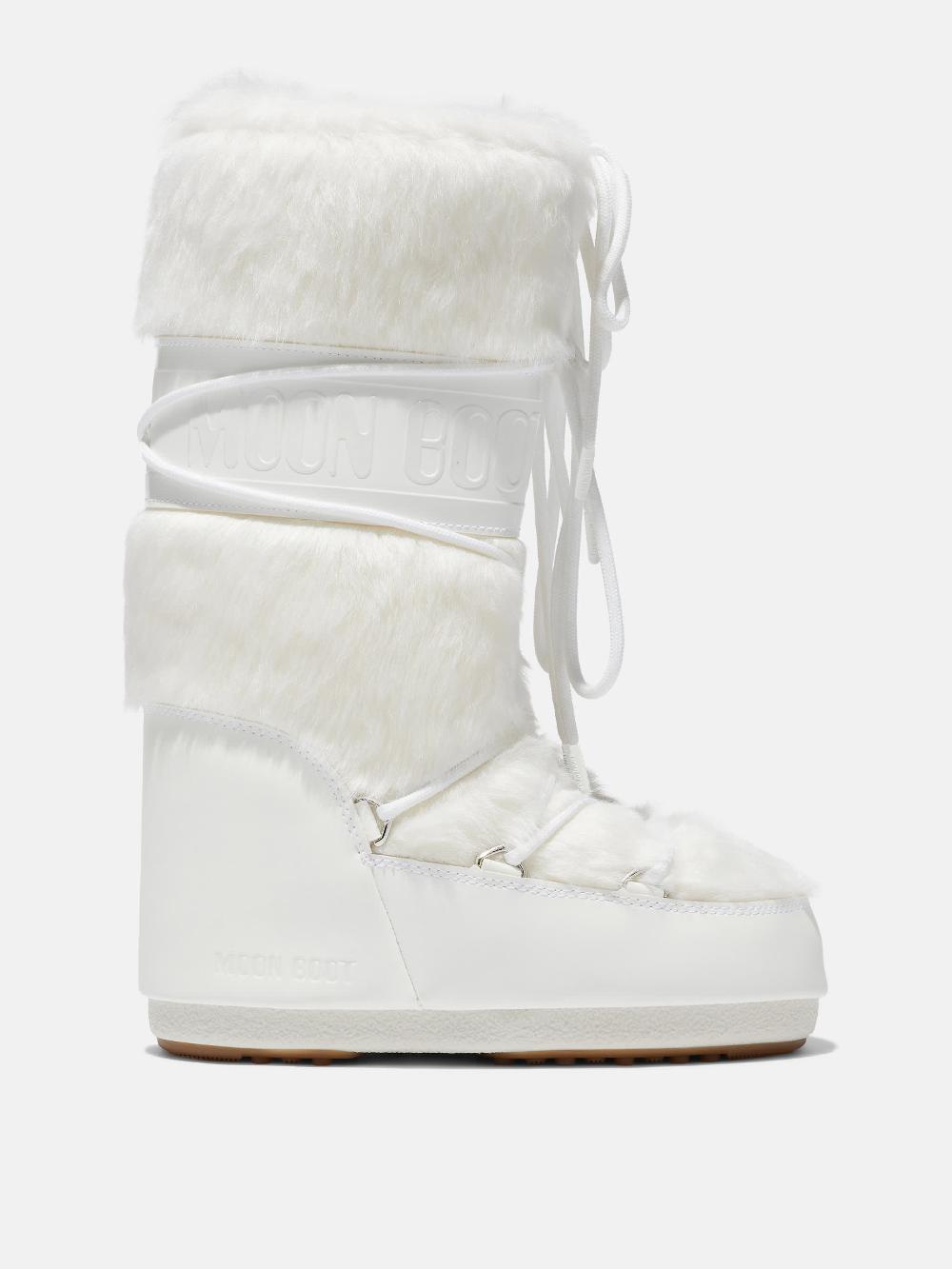 Moon Boot ICON BIANCO IN ECOPELLICCIA Vendita Calda