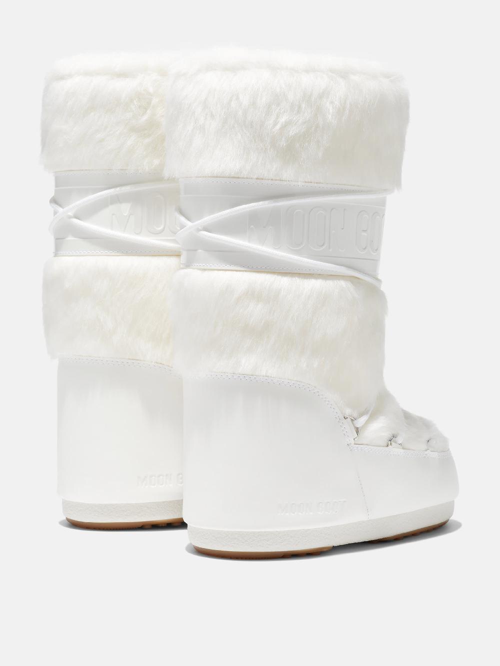Moon Boot ICON BIANCO IN ECOPELLICCIA Vendita Calda