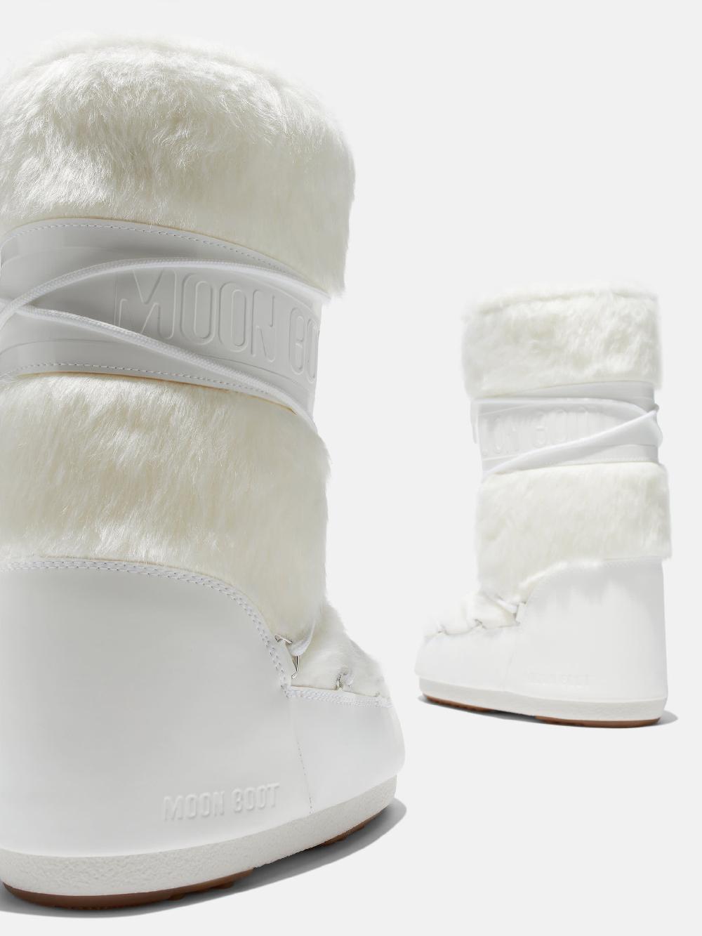 Moon Boot ICON BIANCO IN ECOPELLICCIA Vendita Calda