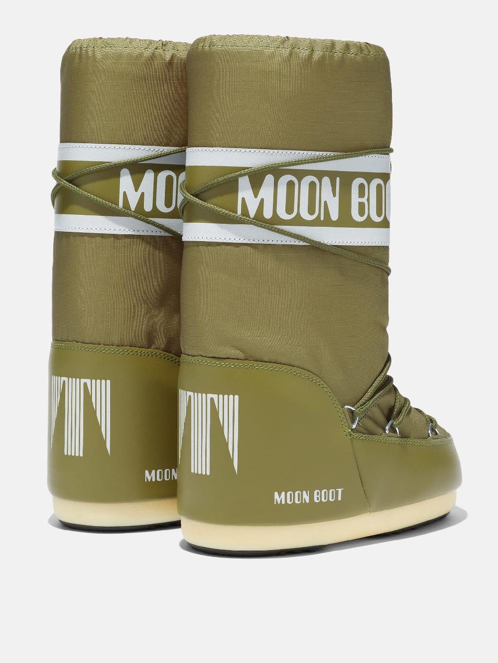 Moon Boot ICON KAKI IN NYLON Nuova