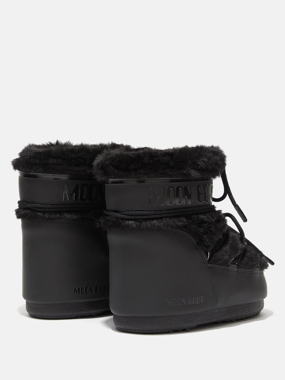 Moon Boot ICON LOW NERO IN ECOPELLICCIA Vendita