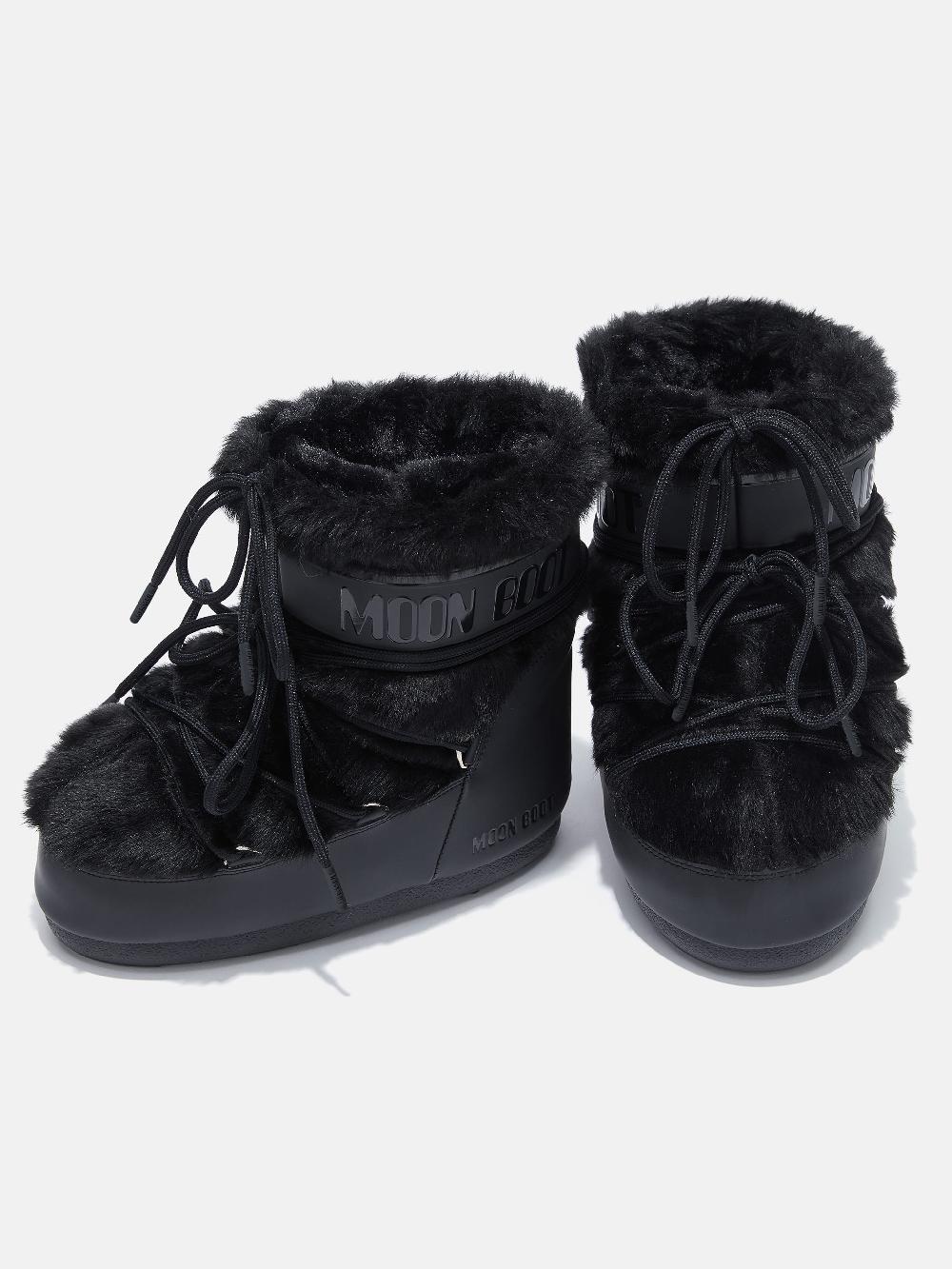 Moon Boot ICON LOW NERO IN ECOPELLICCIA Vendita