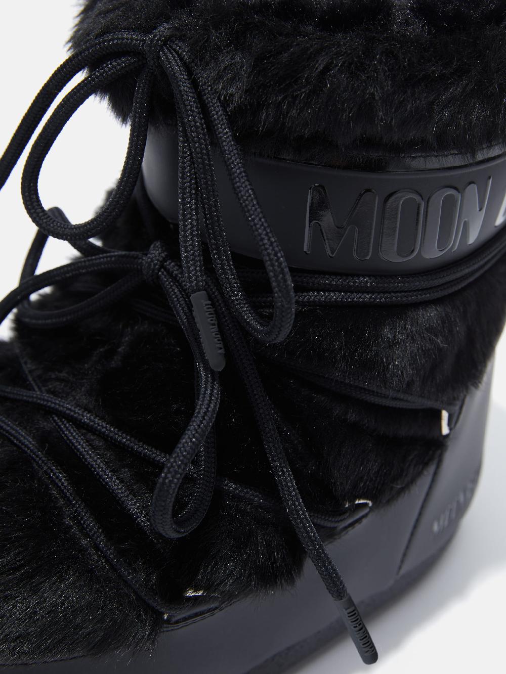 Moon Boot ICON LOW NERO IN ECOPELLICCIA Vendita