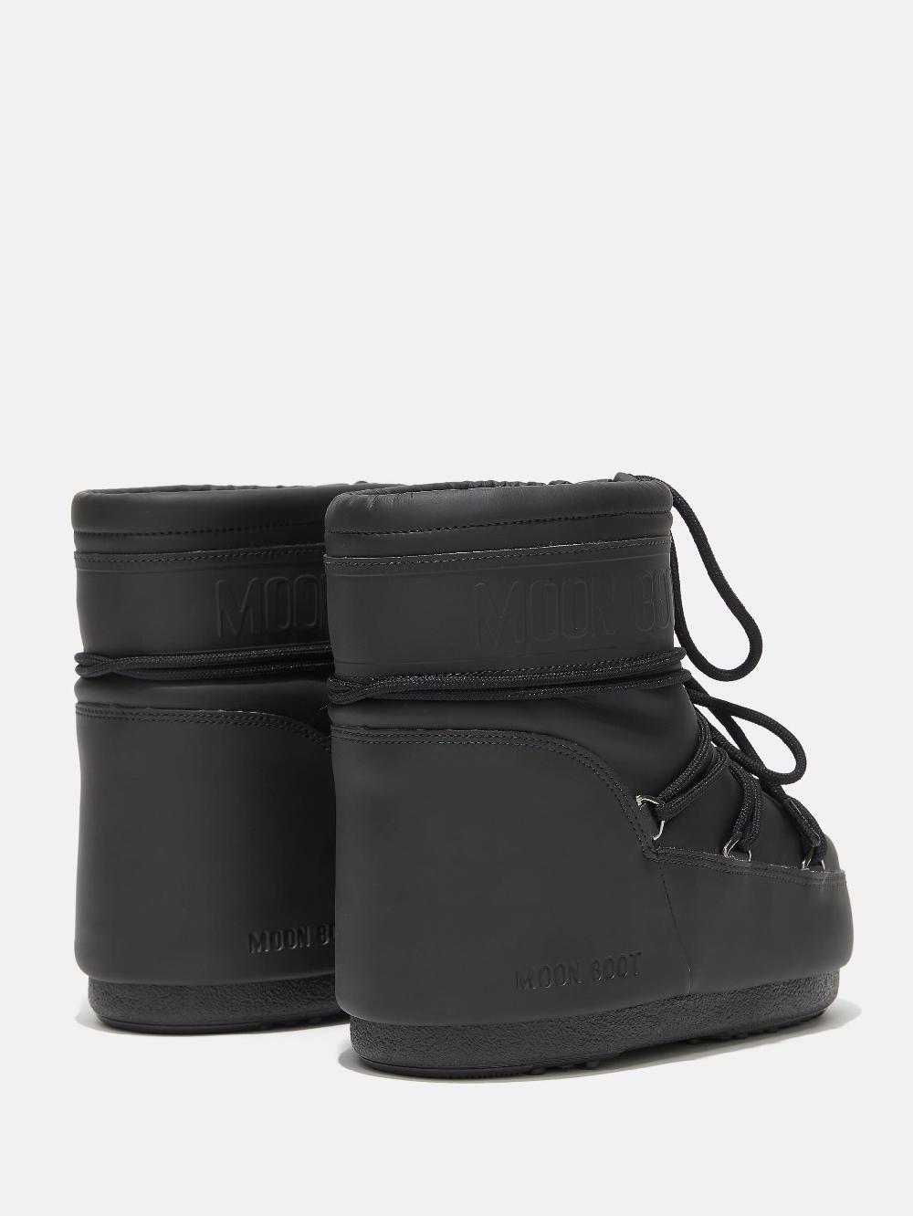 Moon Boot ICON LOW NERO IN GOMMA Spedizione Gratuita