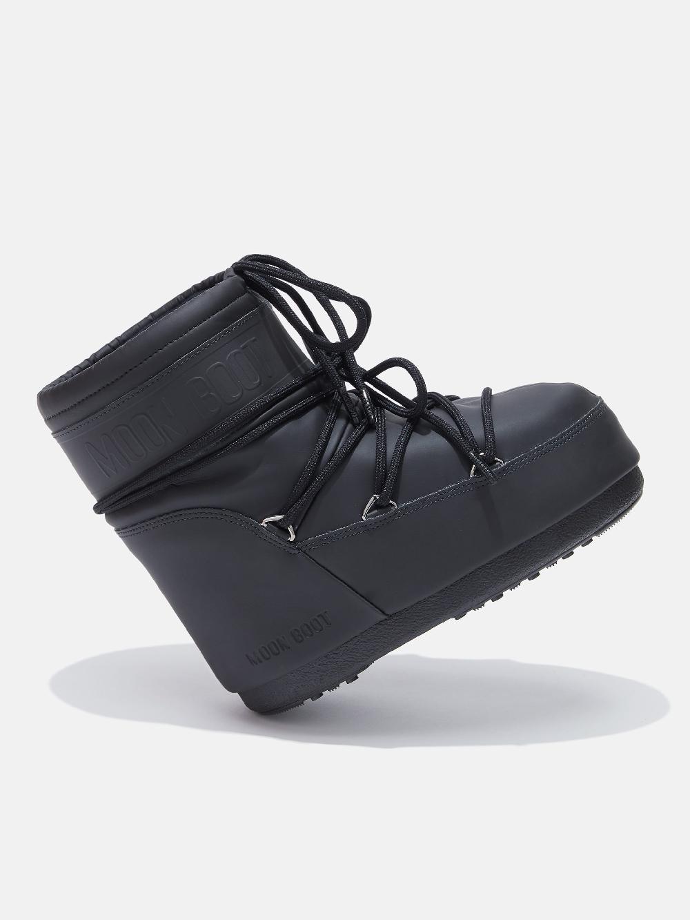 Moon Boot ICON LOW NERO IN GOMMA Spedizione Gratuita