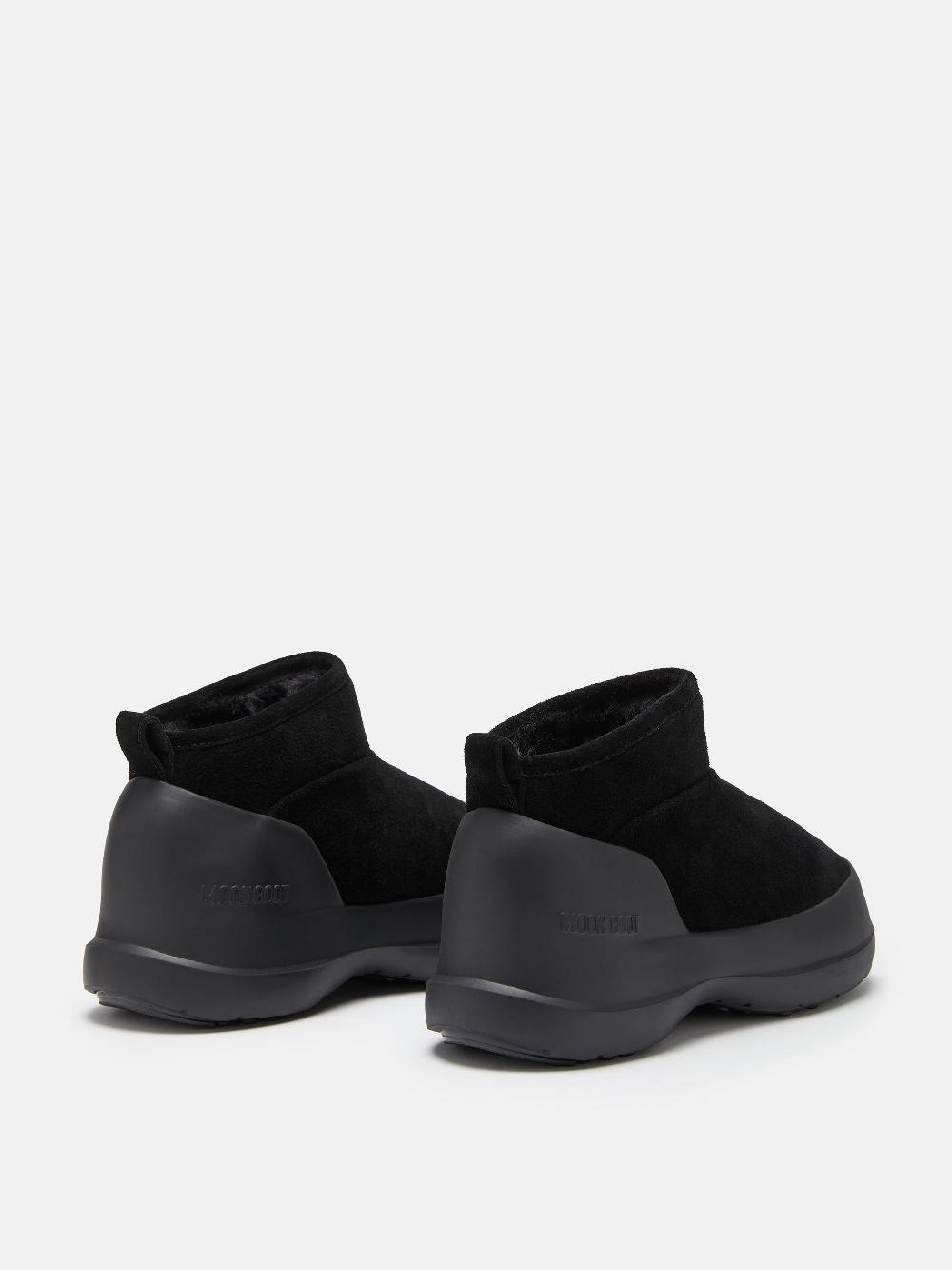 Moon Boot STIVALE LUNA LOW NERO IN PELLE SCAMOSCIATA Soddisfazione Garantita