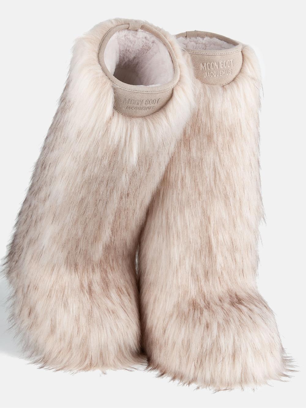 Moon Boot Icon Yeti High Faux-Fur Bianco Moon Boot + Jacquemus Novità