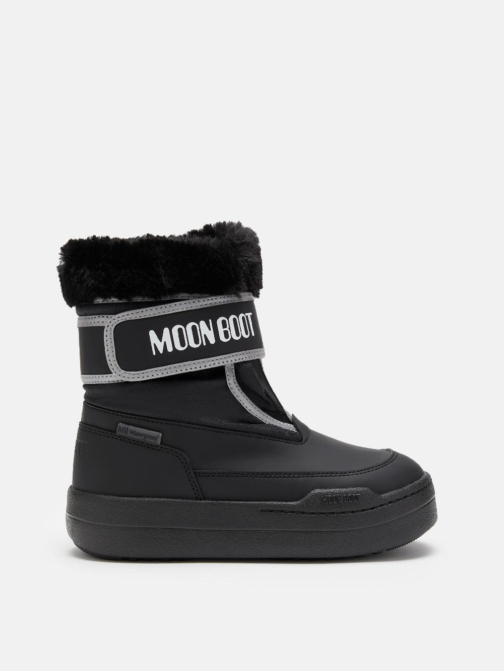 Moon Boot JUNIOR PARK NERO CON CHIUSURA A STRAPPO Qualità Garantita