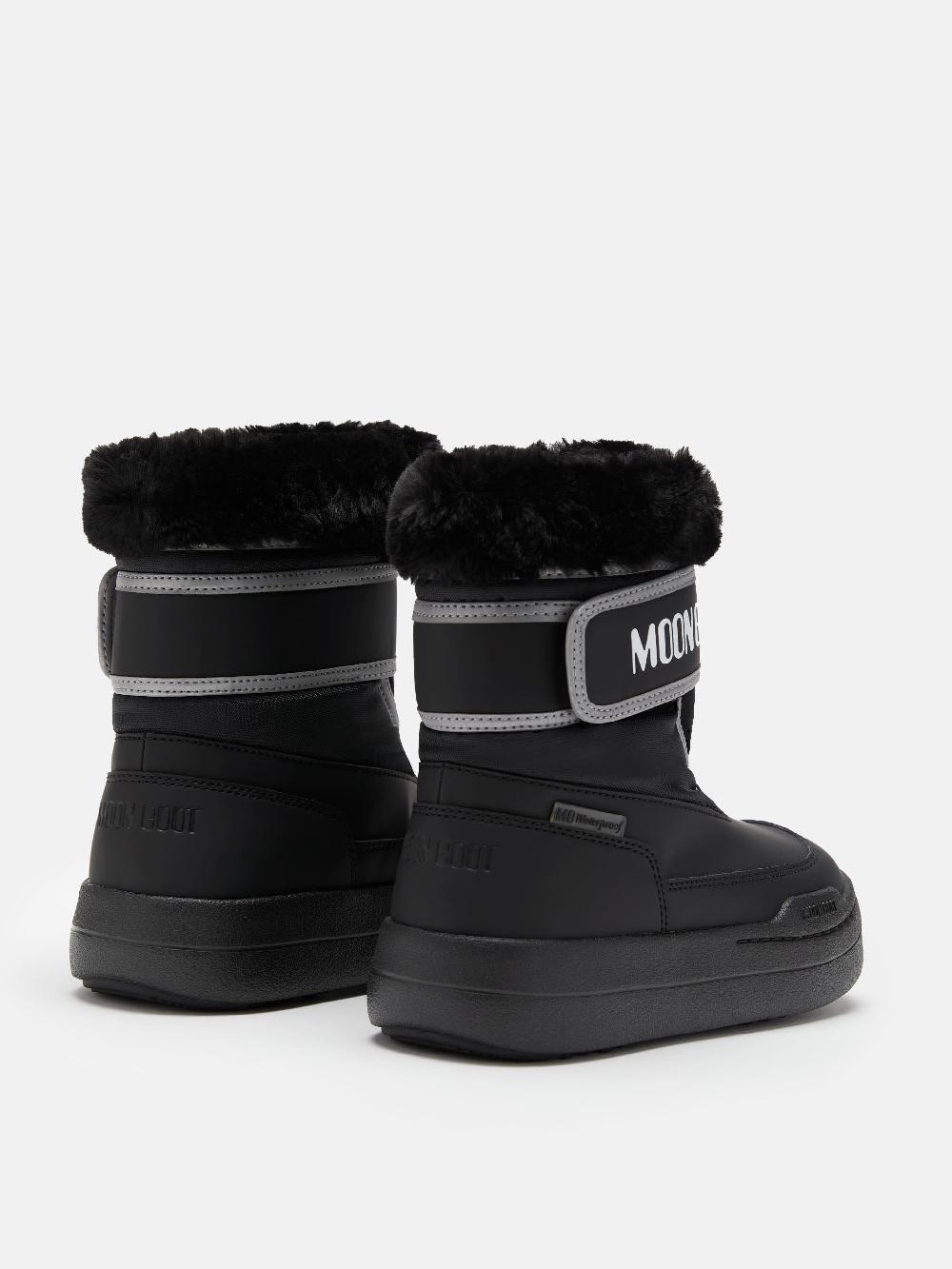 Moon Boot JUNIOR PARK NERO CON CHIUSURA A STRAPPO Qualità Garantita