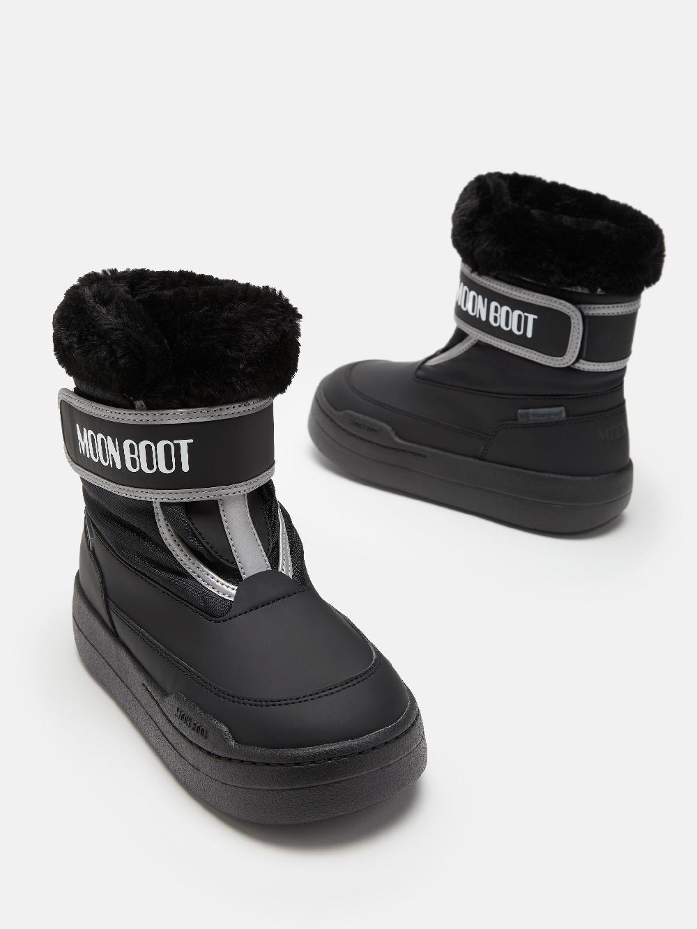 Moon Boot JUNIOR PARK NERO CON CHIUSURA A STRAPPO Qualità Garantita