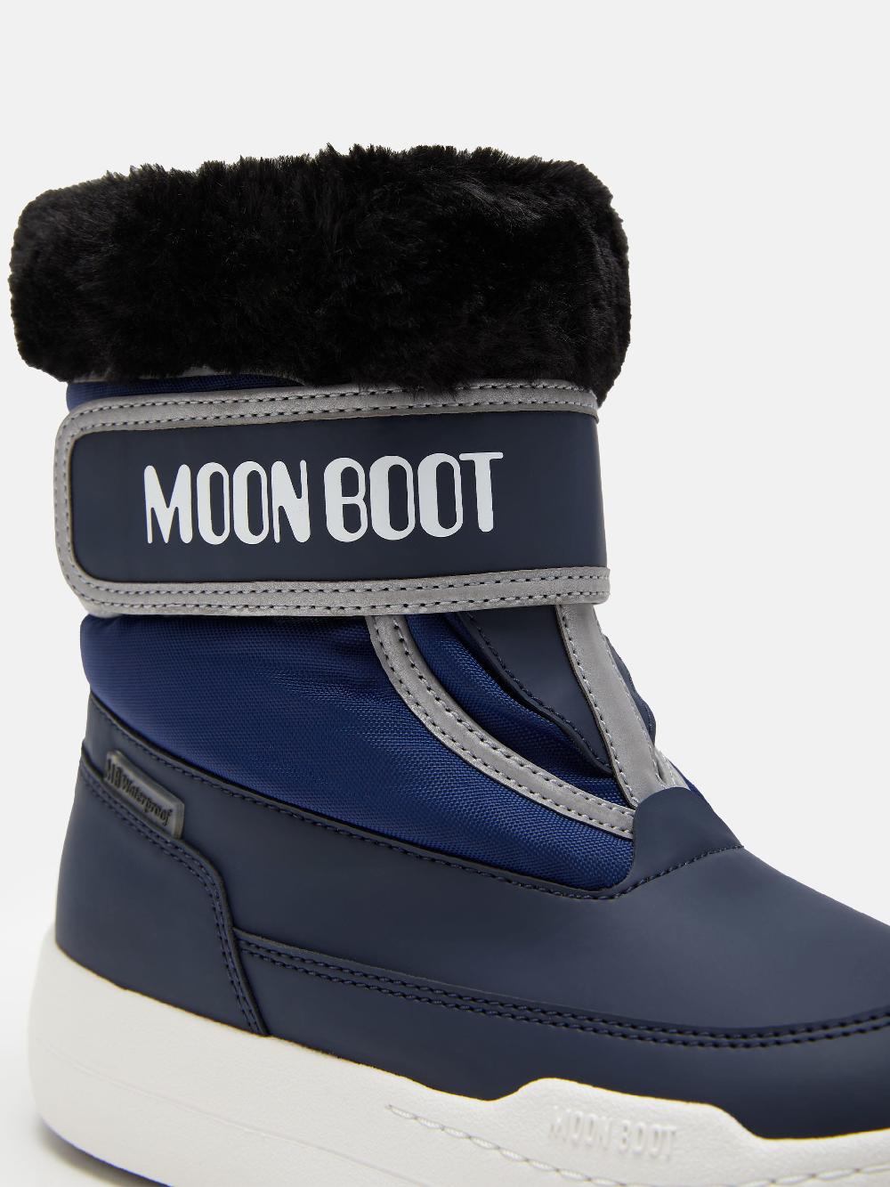Moon Boot JUNIOR PARK BLU CON CHIUSURA A STRAPPO Negozi Online