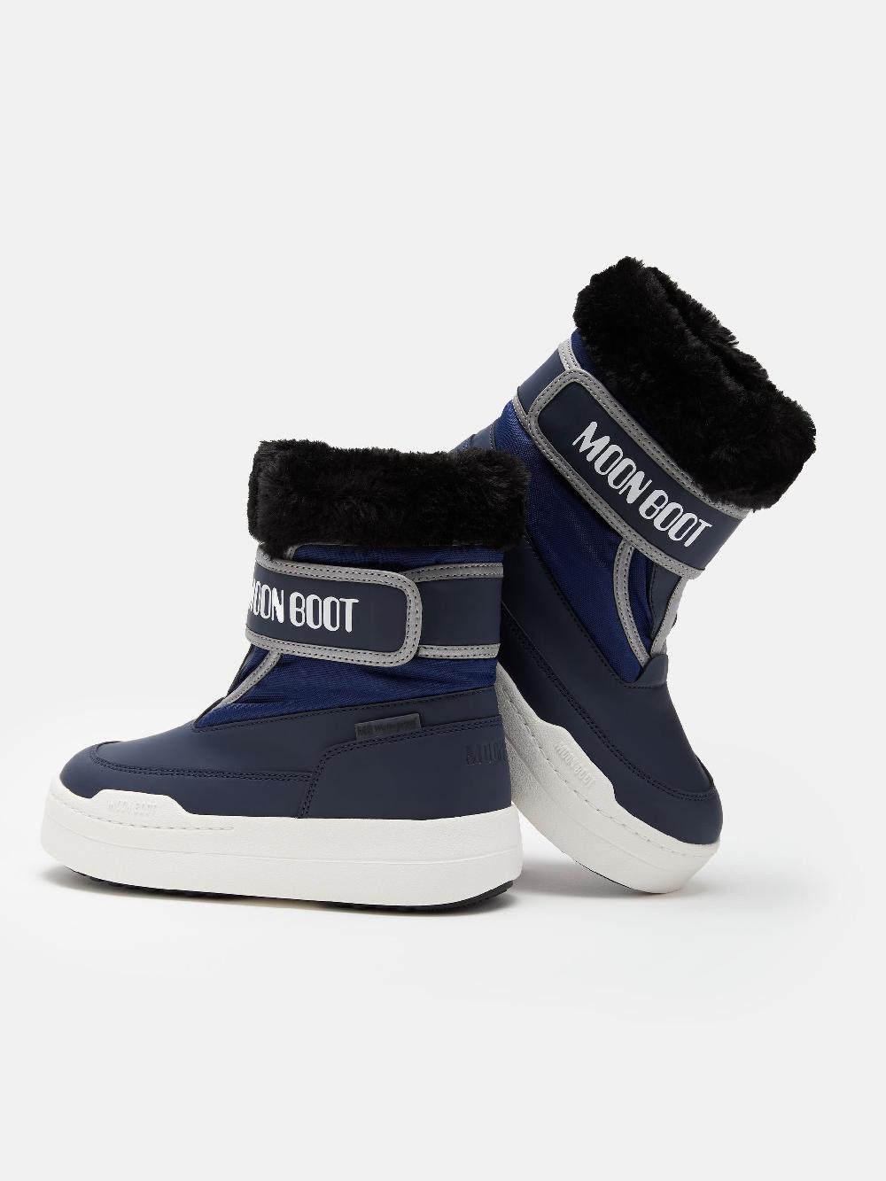 Moon Boot JUNIOR PARK BLU CON CHIUSURA A STRAPPO Negozi Online