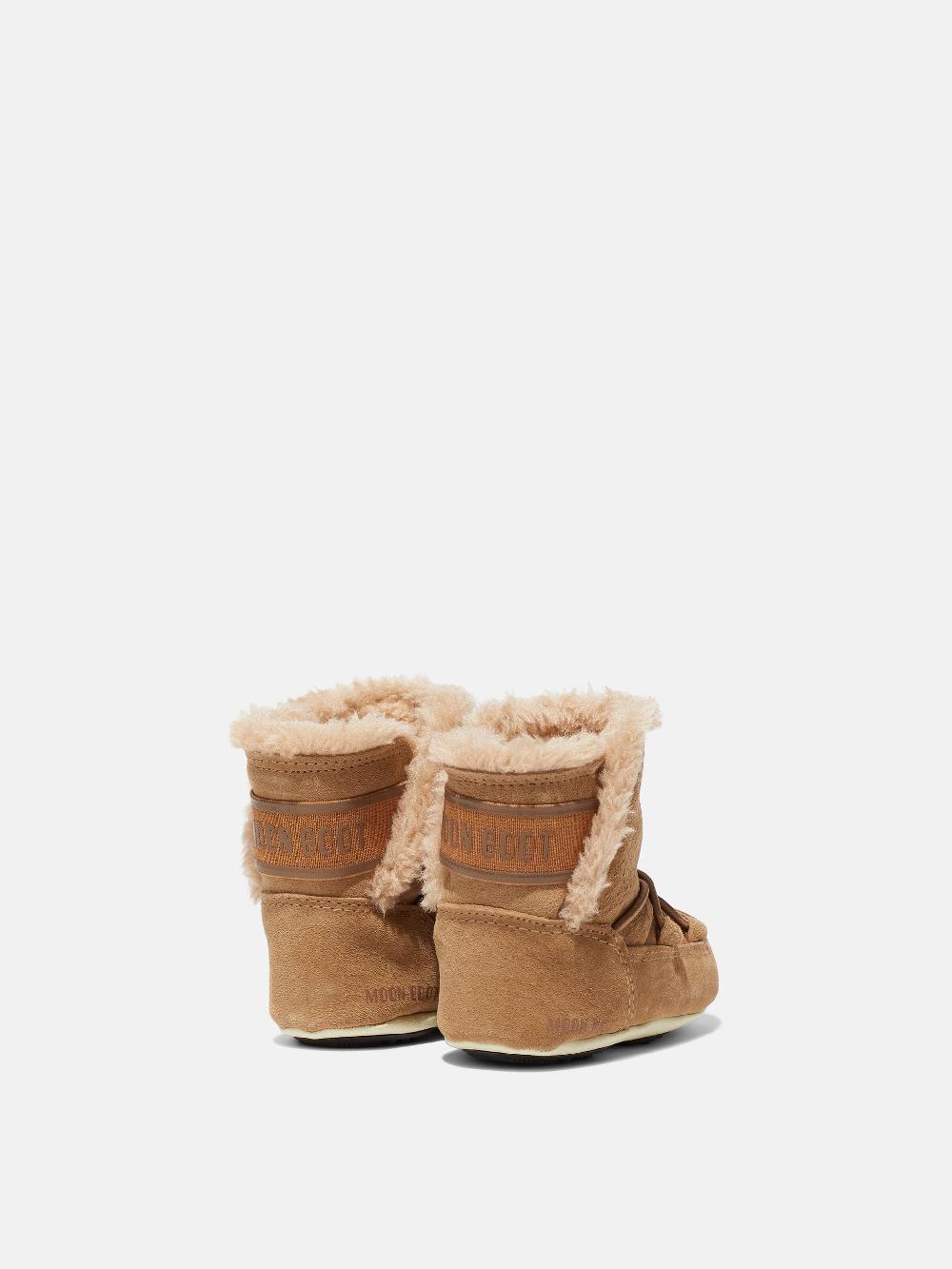 Moon Boot CRIB NOCCIOLA IN PELLE SCAMOSCIATA In Saldo