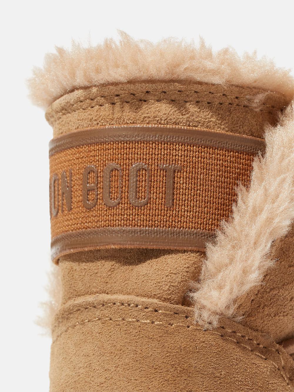 Moon Boot CRIB NOCCIOLA IN PELLE SCAMOSCIATA In Saldo