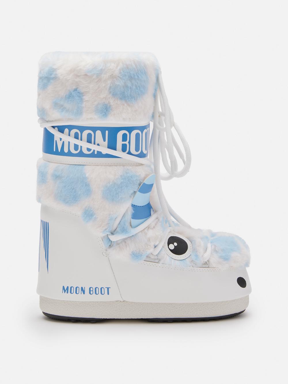 Moon Boot ICON JUNIOR YETI FAUX-FUR BIANCO Affare Del Giorno