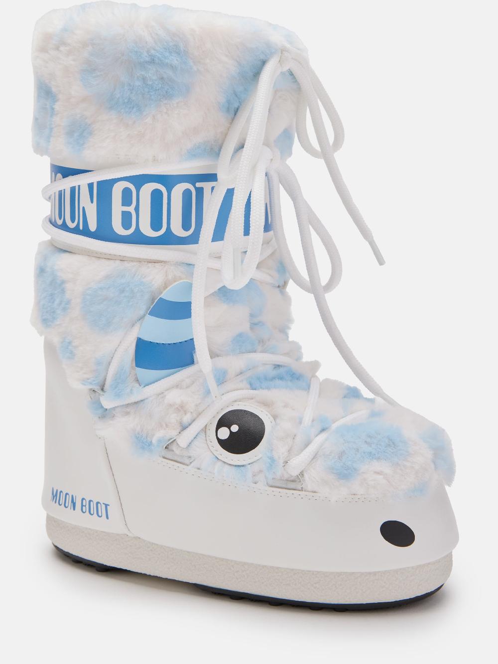 Moon Boot ICON JUNIOR YETI FAUX-FUR BIANCO Affare Del Giorno