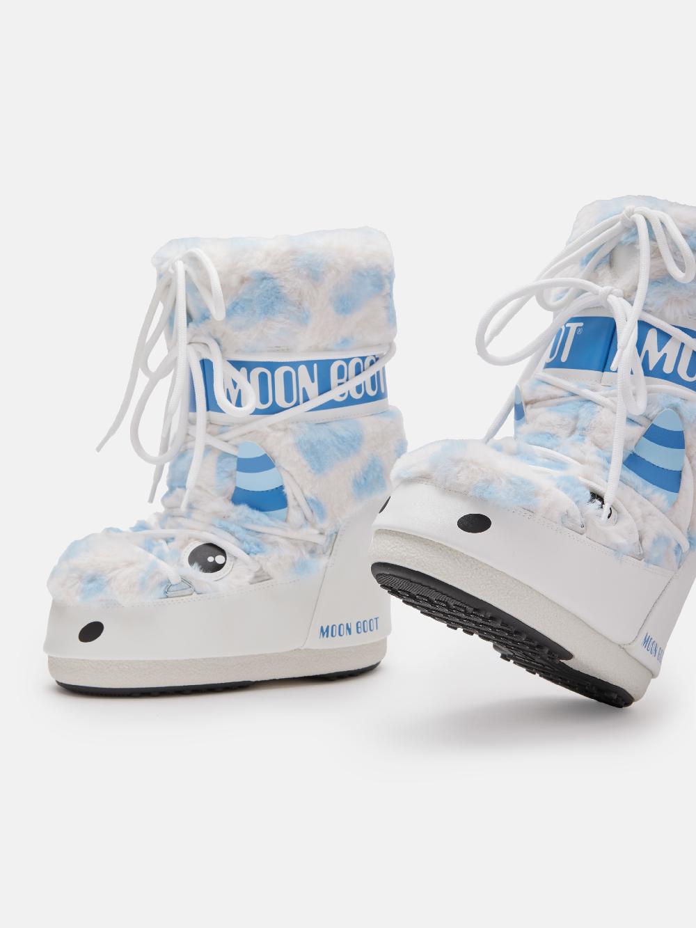 Moon Boot ICON JUNIOR YETI FAUX-FUR BIANCO Affare Del Giorno