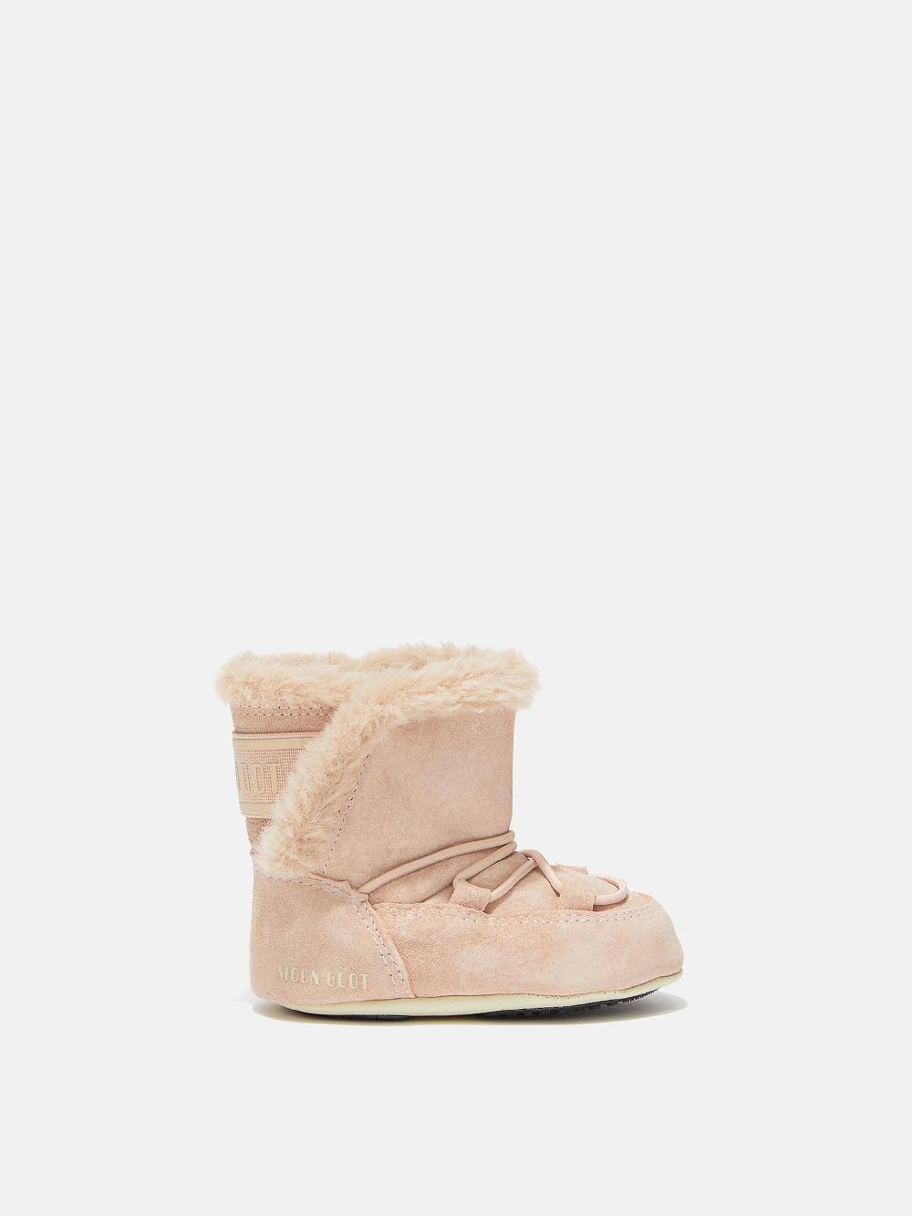 Moon Boot CRIB ROSA CHIARO IN PELLE SCAMOSCIATA Prezzo Ridotto