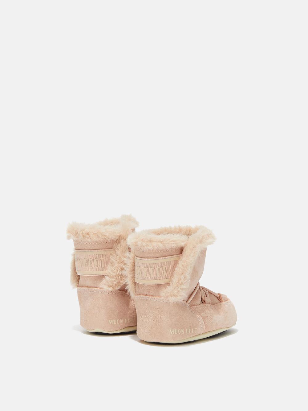 Moon Boot CRIB ROSA CHIARO IN PELLE SCAMOSCIATA Prezzo Ridotto
