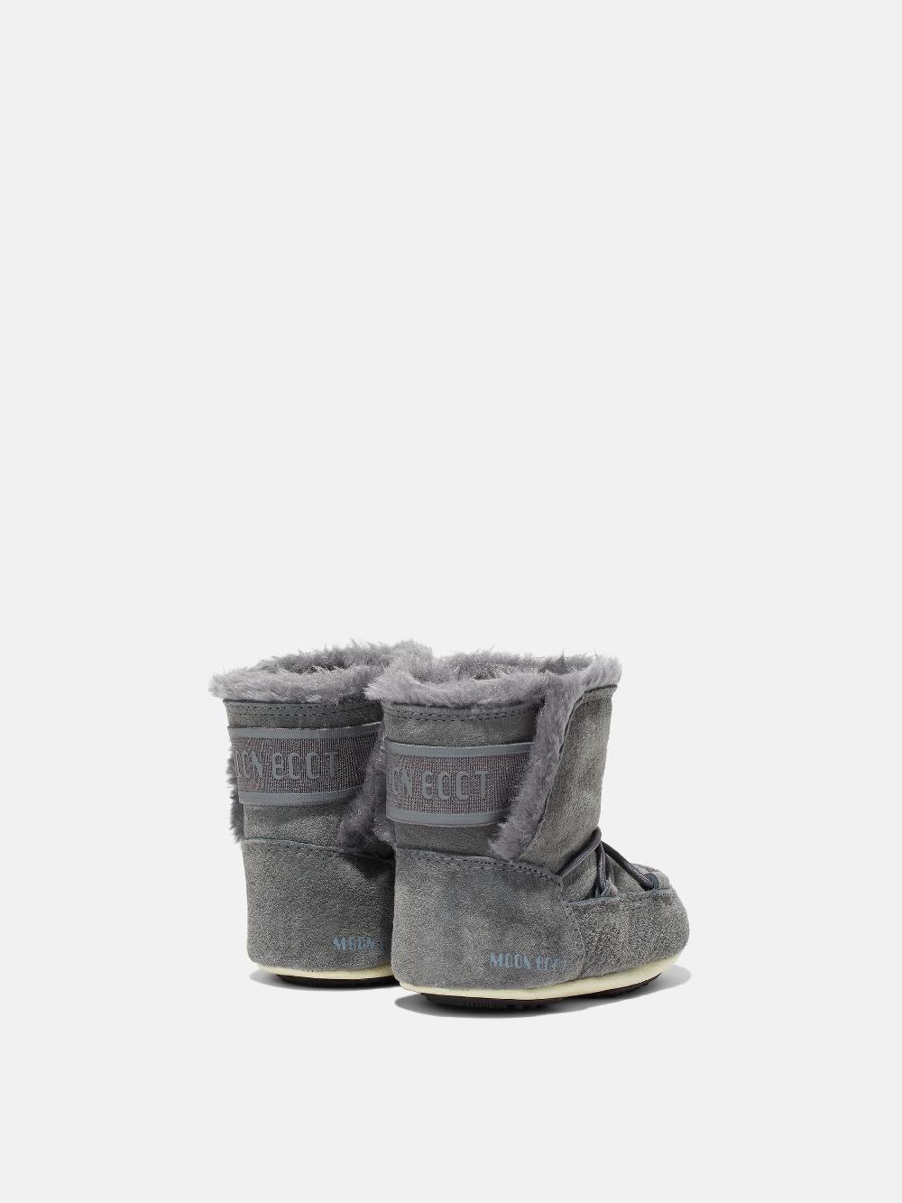 Moon Boot CRIB GRIGIO IN PELLE SCAMOSCIATA Sottocosto