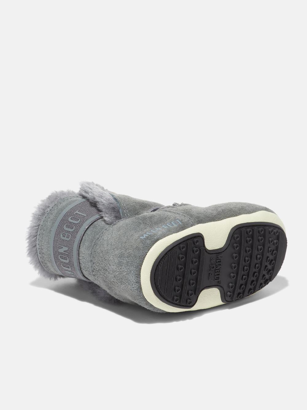 Moon Boot CRIB GRIGIO IN PELLE SCAMOSCIATA Sottocosto
