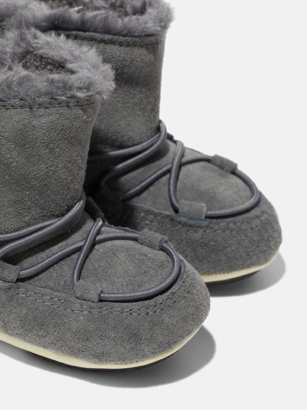 Moon Boot CRIB GRIGIO IN PELLE SCAMOSCIATA Sottocosto