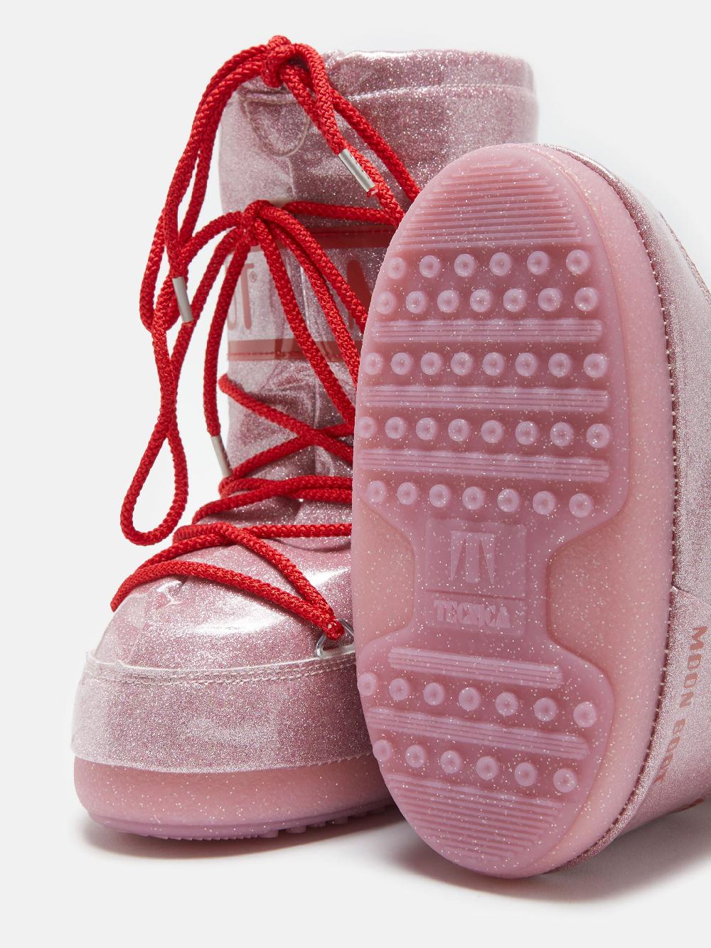 Moon Boot ICON JUNIOR GLITTER ROSA Vendite Flash
