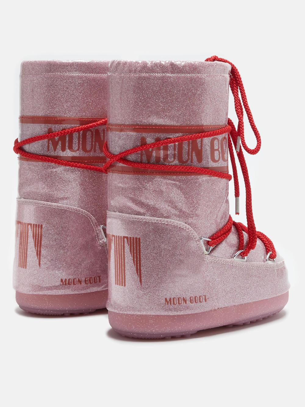 Moon Boot ICON JUNIOR GLITTER ROSA Vendite Flash