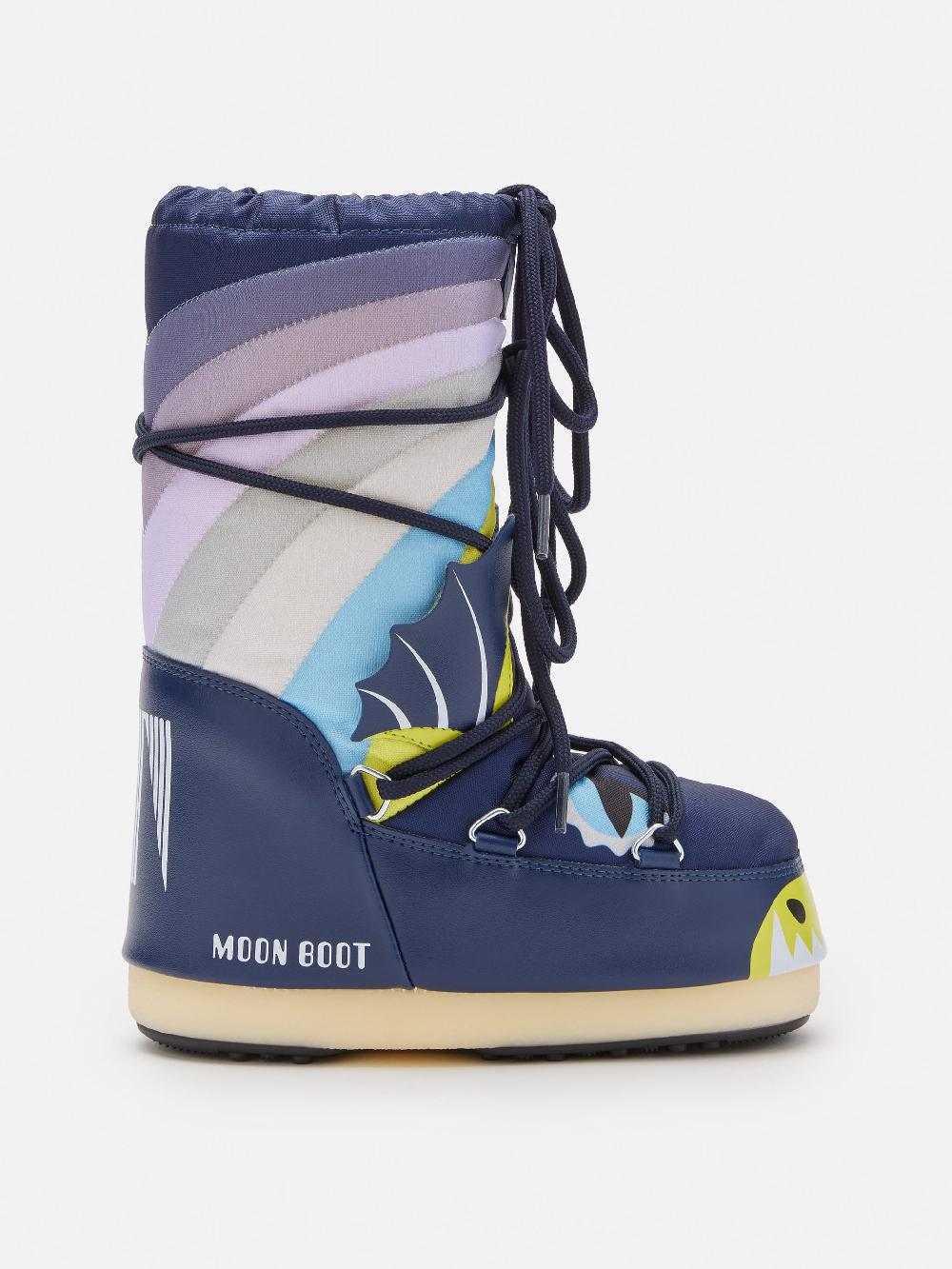 Moon Boot ICON JUNIOR DRAGON BLU