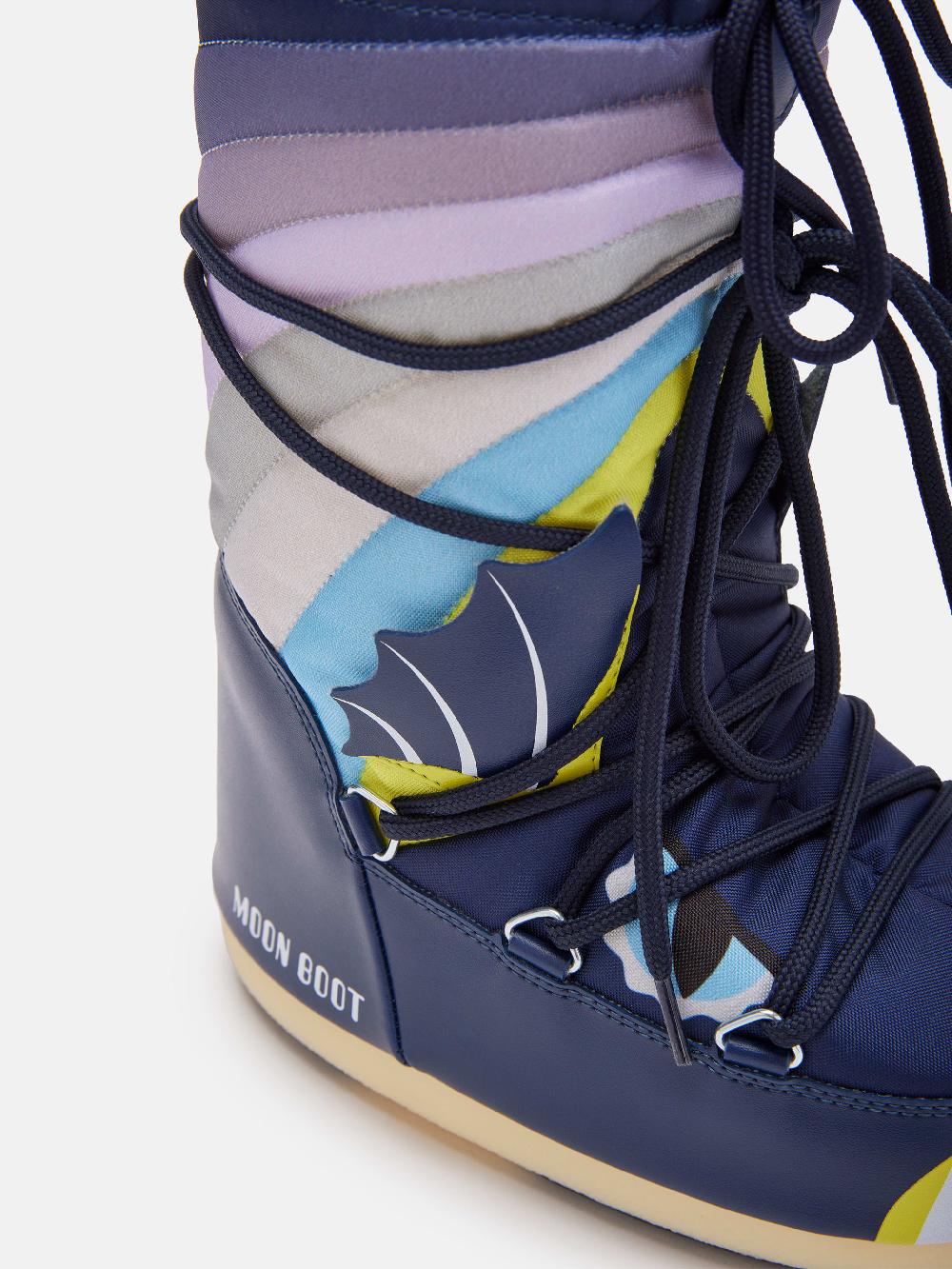 Moon Boot ICON JUNIOR DRAGON BLU In Linea