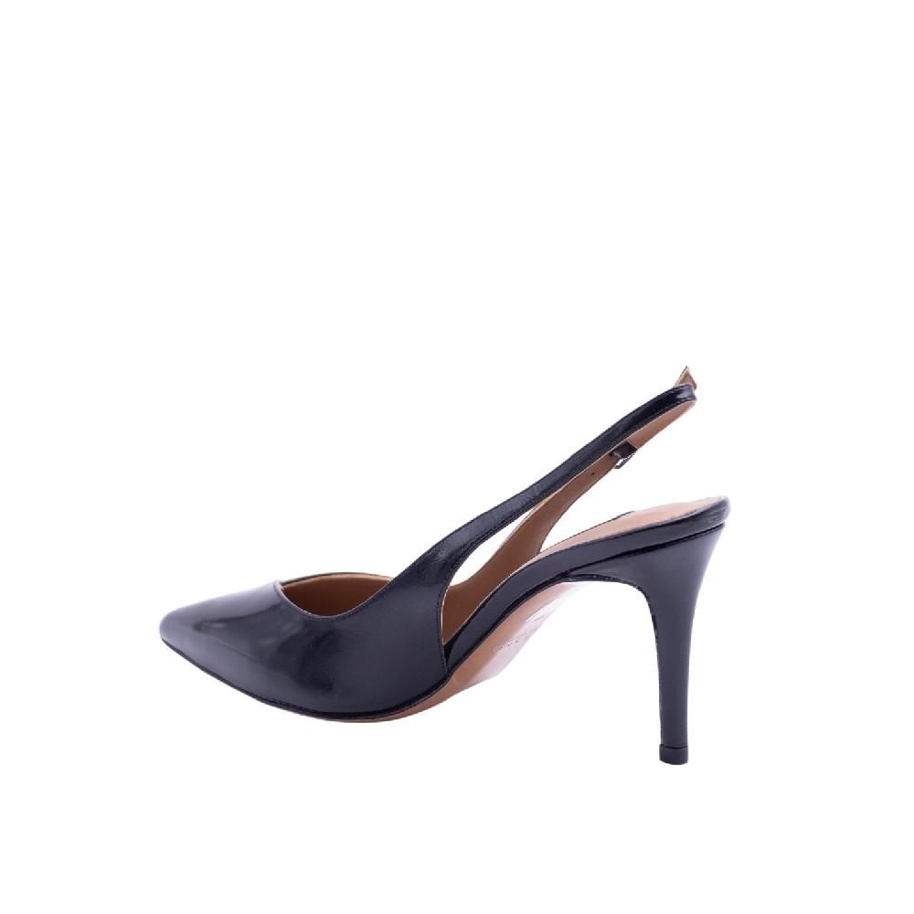 ALBANO Slingback vernice nera Sconto