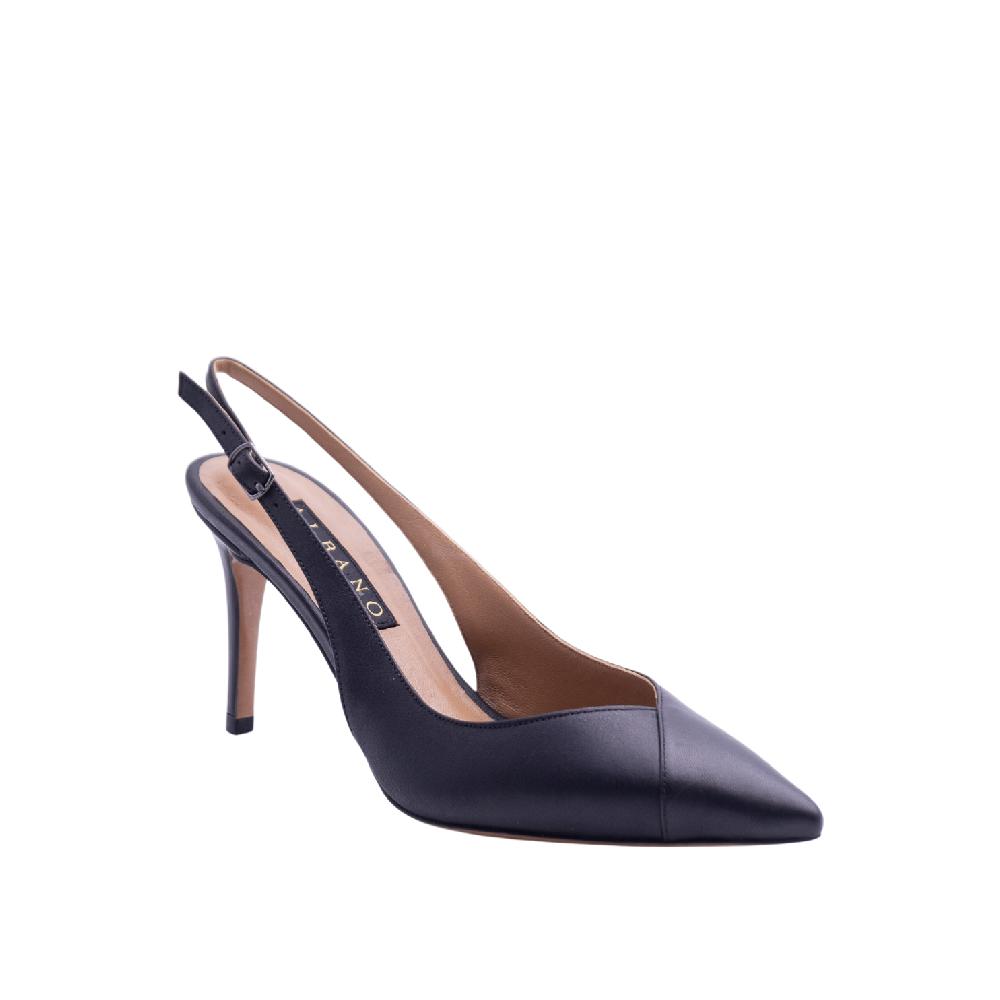 ALBANO Slingback pelle nera Super sconto