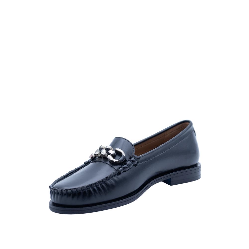 ALBANO Mocassi neri con accessorio Saldi