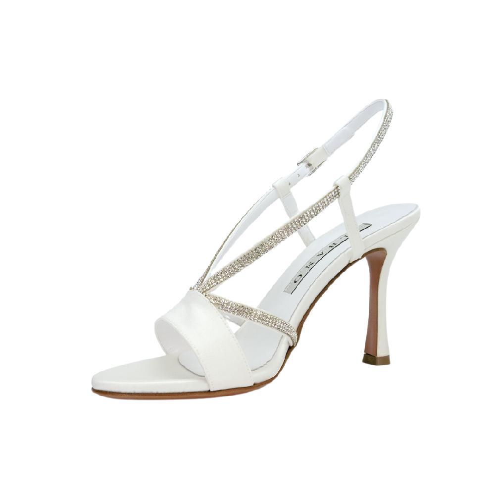 ALBANO Sandali sposa con strass Promozione Limitata